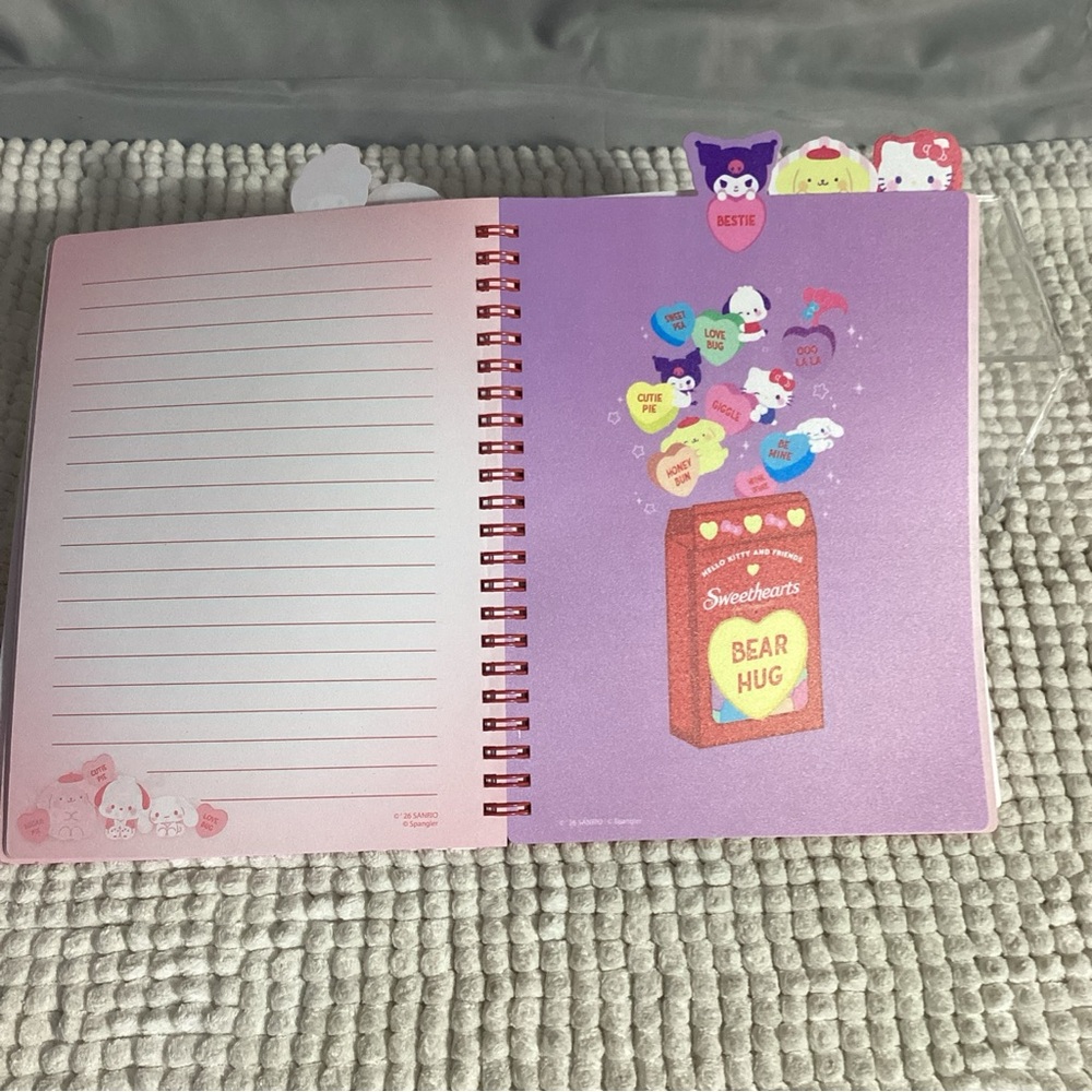 Sanrio Hello Kitty & Friends x Sweethearts 5 Tab 80 Lined Sheet Journal Notebook - Picture 5 of 8